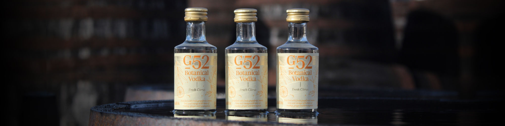 G52 Botanical Vodka now available in 5cl miniature
