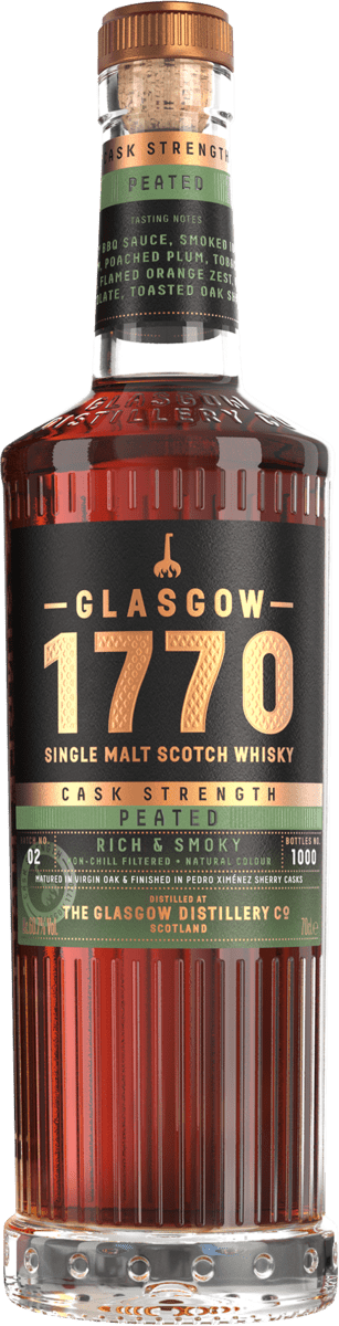 Scrolling image forGlasgow 1770 Cask Strength Peated Batch 02