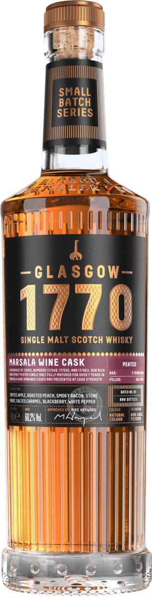 Scrolling image forGlasgow 1770 Marsala Wine Cask Batch 01 (Peated)